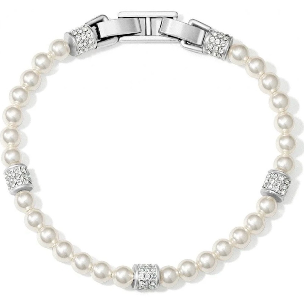Brighton Meridian Petite Pearl Bracelet - White & Silver